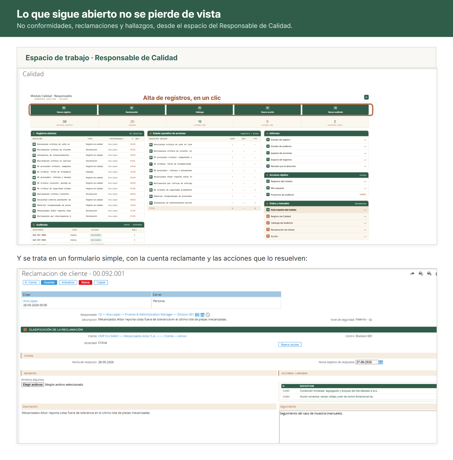 Lo que sigue abierto no se pierde de vista