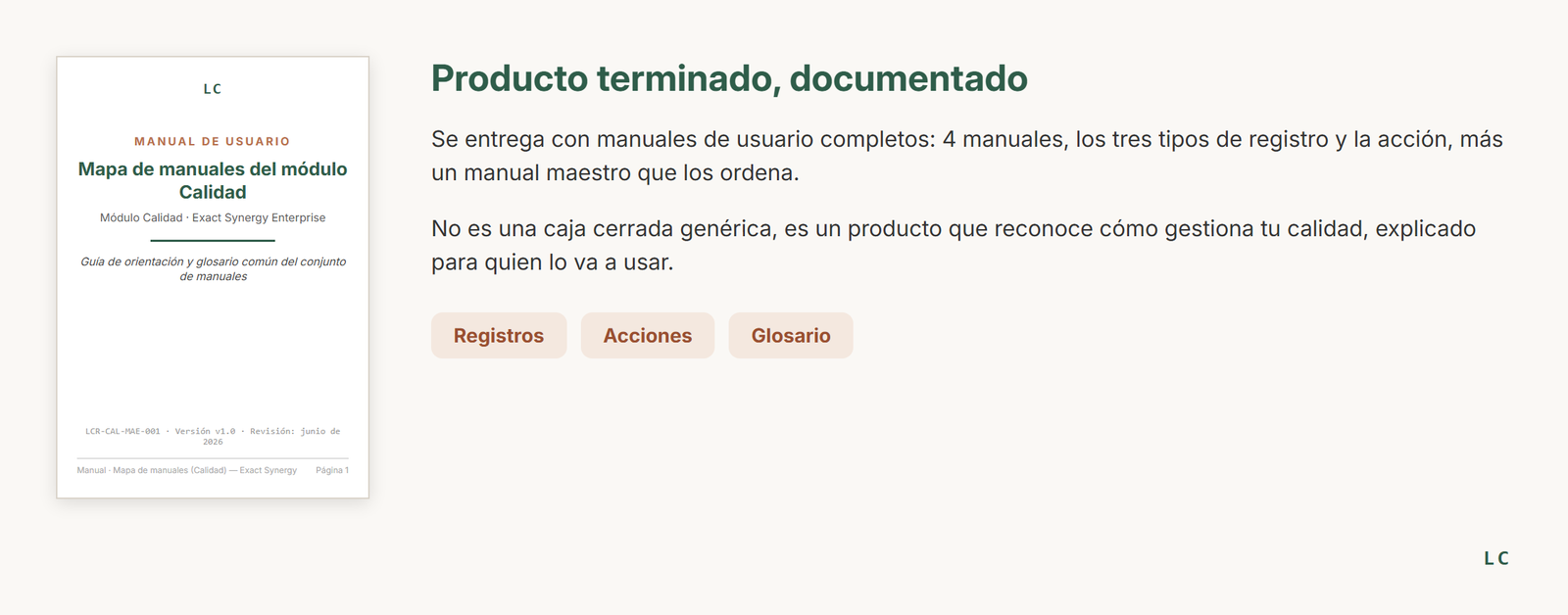 Un producto terminado, no una promesa