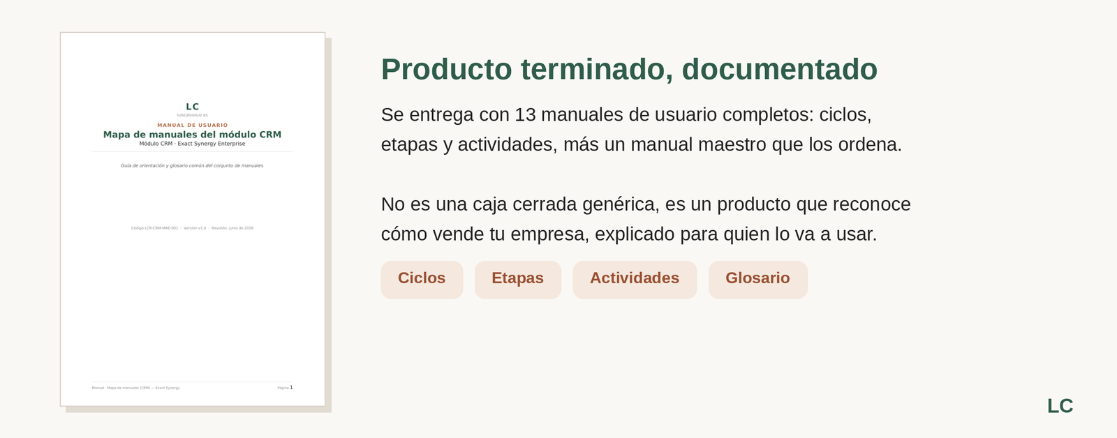 Un producto terminado, no una promesa